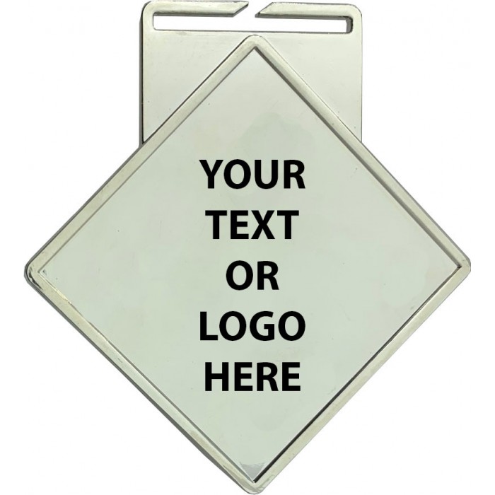 90MM DIAMOND MEDAL (3MM THICK) - GOLD, SILVER OR BRONZE